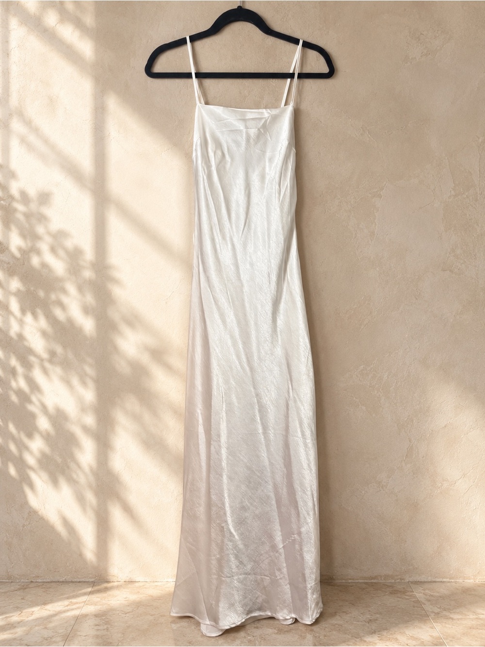 Nasty Gal Don’t Slip Down White Satin Maxi Dress US 4 NWT 90s Bridal